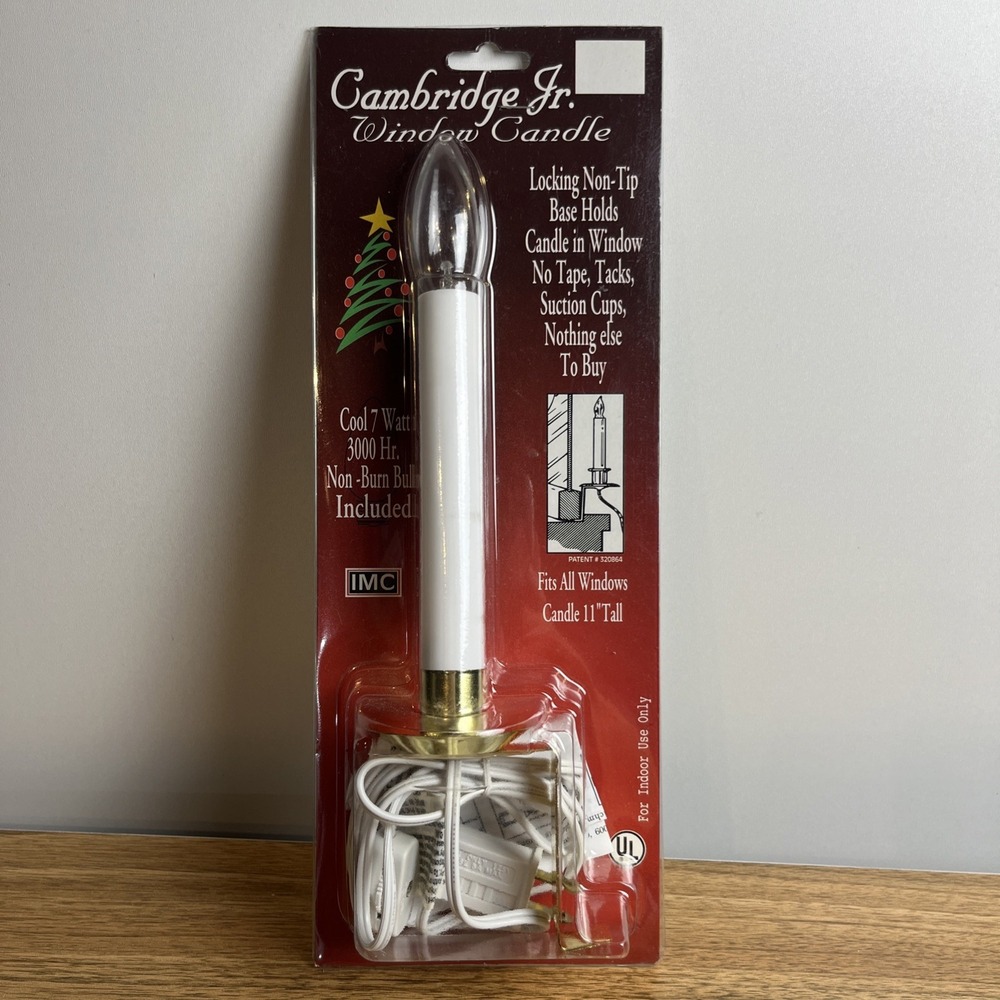 New IMC Cambridge Jr. 3000 Hour Plug In 11" Indoor Only Window Candle with Base